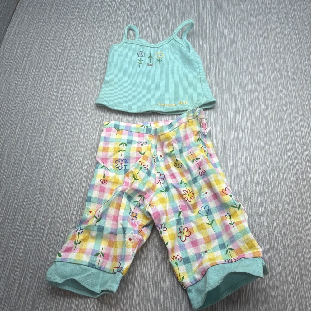 American Girl Picnic Time Outfit 2001 Retired Tank Capri Pants 18" Doll Partial